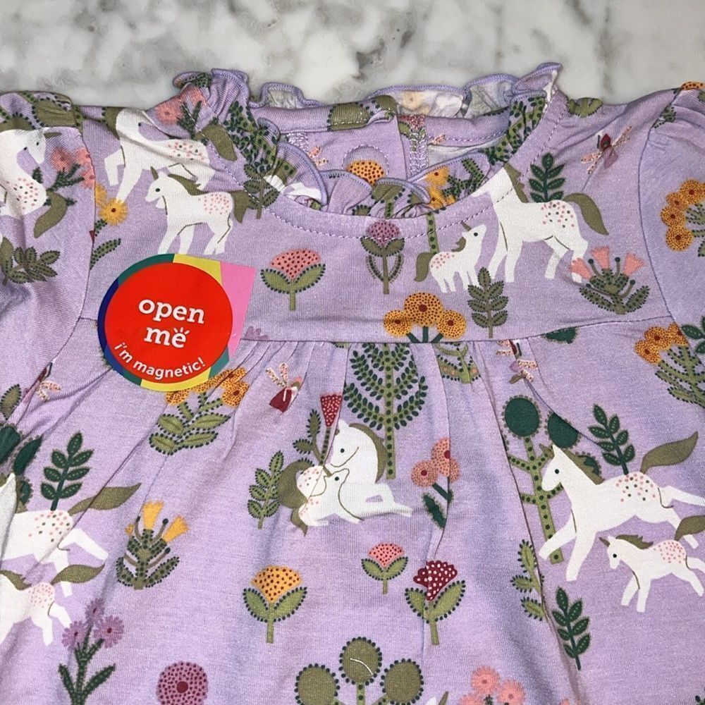 NWT MAGNETIC ME UNICORN RUFFLE LONG SLEEVE DRESS SET - Picture 4 of 8